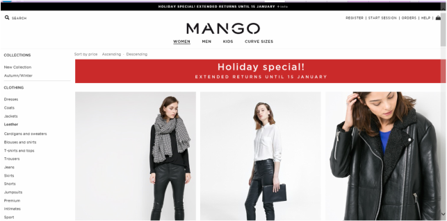 mango clothing website